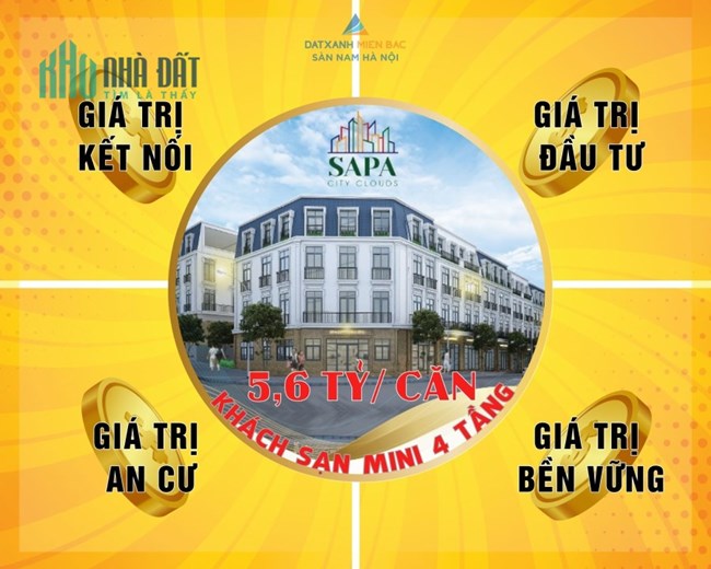 Xuất hiện siêu phẩm đầu tư Shophouse Sapa city cloud, 1 vốn 4 lời, Sở hữu lâu dài LH: 0961.873.689