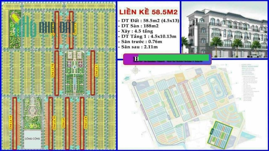 Bán cắt lỗ liền kề 52m2, 56m2, 58m2, 60m2 Vinhomes Ocean Park 2 Hưng Yên