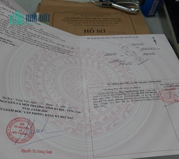 CHÍNH CHỦ BÁN NHANH Lô Đất Tại phường Tân Phước, thị xã Phú Mỹ, tỉnh Bà Rịa- Vũng Tàu.