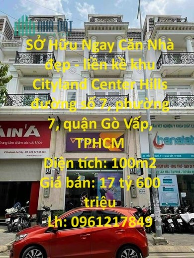 SỞ Hữu Ngay Căn Nhà đẹp - liền kề khu Cityland Center Hills Gò Vấp Trần Thị Nghỉ