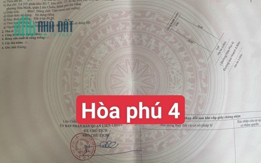 🔴💥Bán đất đường Hòa Phú 4 - (Tây Bắc 6) Hòa Minh - Liên Chiểu - Đà Nẵng.