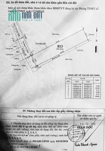 BÁN ĐẤT HXH ĐƯỜNG THẠNH LỘC 40, QUẬN 12. GIÁ 17 TỶ 418,9M2. LH:0395644533.