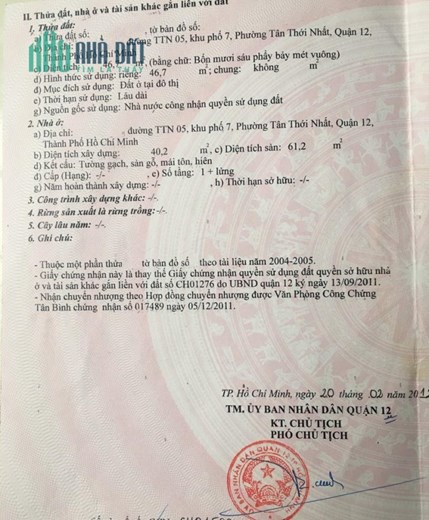 Bán nhà đương tân thới nhất 5, 4,7x10m, có gác, sổ riêng