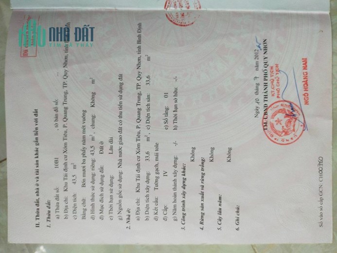 CHÍNH CHỦ CẦN BÁN CĂN NHÀ ĐẸP Tại TP Quy Nhơn Tỉnh Bình Định
