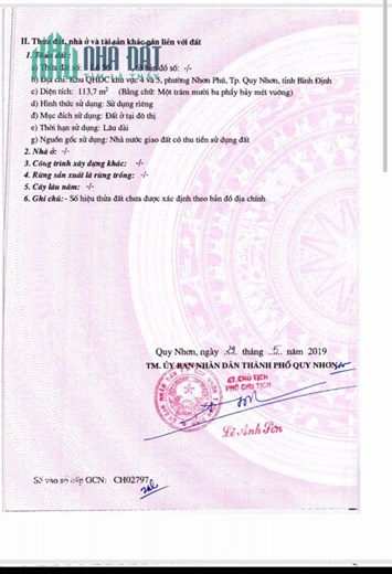 ĐẤT CHÍNH CHỦ - CẦN BÁN LÔ ĐẤT TP Quy Nhơn - Bình Định