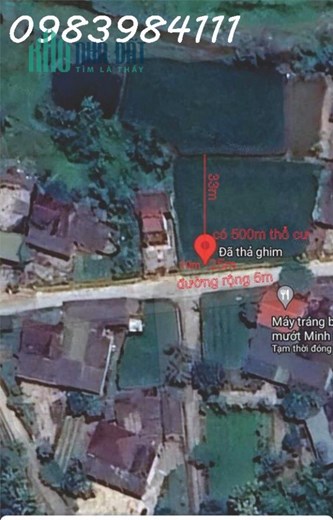 Chính chủ cần bán 850m2 đất tại Thị trấn Thạch Hà, Hà Tĩnh, giá đầu tư