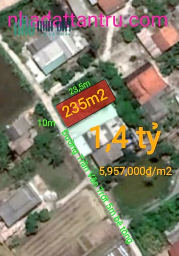 Bán lô đất thổ Tân Trụ mặt tiền 5 m bê tông giá 1,4 tỷ