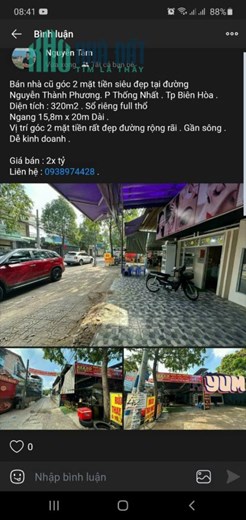 BÁN NHÀ GÓC 2 MẶT TIỀN NGUYỄN THÀNH PHƯƠNG . PHƯỜNG THỐNG NHÁT . TP BIÊN HÒA . 0938974428