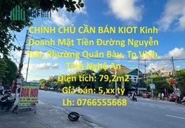 CHÍNH CHỦ CẦN BÁN KIOT Kinh Doanh Mặt Tiền Đường Nguyễn Trãi, TP Vinh