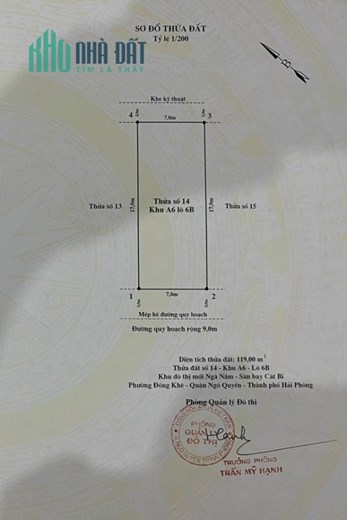 Bán 2 lô đất 119M ngang 7  liền kề tuyến 2 Lê Hồng Phong ngay Phượng Chi Ngô Quyền