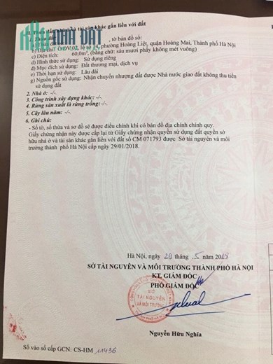 Ban Biet Thu Linh Đam Hoang Mai Ha Noi - Dit 180 m2 x 3,5 Tang - Gia 29 ty