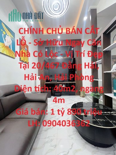 CHÍNH CHỦ BÁN CẮT LỖ - Sở Hữu Ngay Căn Nhà Có Lộc - Vị Trí Đẹp Tại Đằng Hải-Hải An