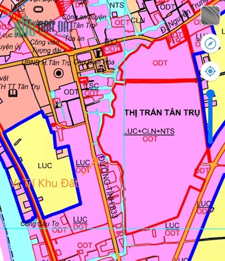 Bán lô đất thổ trung tâm thị trấn Tân Trụ giá 6,88 tỷ
