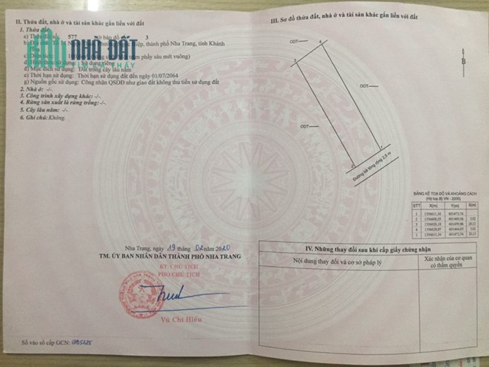 Sở Hữu Ngay LÔ ĐẤT (Cồn Dê) Ngọc Thảo Ngay Trung Tâm Tp Nha Trang, Tỉnh Khánh Hòa