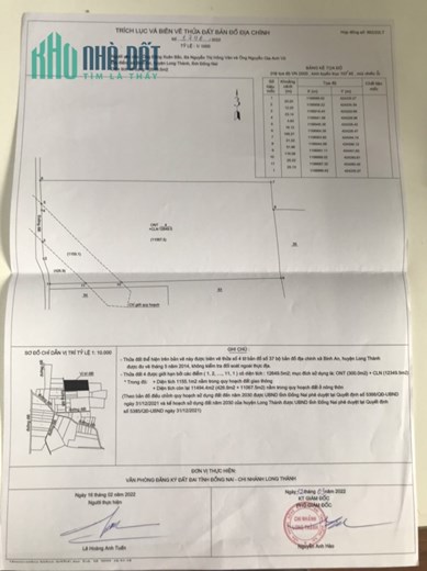 Bán đất xã Bình An Long Thành 12,650m2 giá 4,95tr/m2