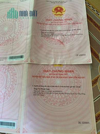 ĐẤT ĐẸP - GIÁ TỐT - Cần Bán Lô Đất Vị Trí Đắc Địa Tại  Huyện Gò Công Đông, Tiền Giang