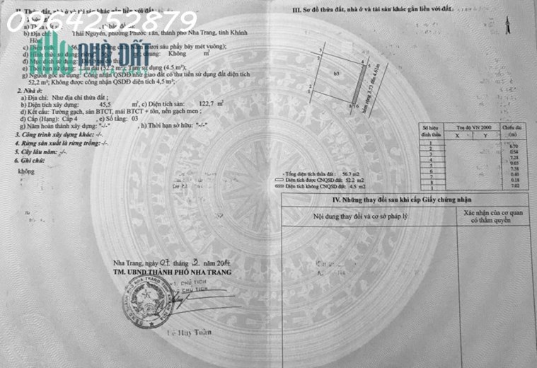 Bán nhà 3 tầng hẻm ô tô Thái Nguyên trung tâm Ngã 6 Nha Trang
