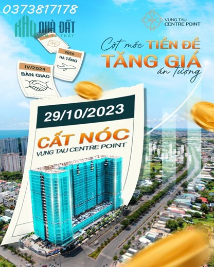 VUNG TAU CENTRE POINT - SỞ HỮU CĂN HỘ CAO CẤP LÂU DÀI TẠI VŨNG TÀU TT ĐỢT 1 CHỈ 300TR