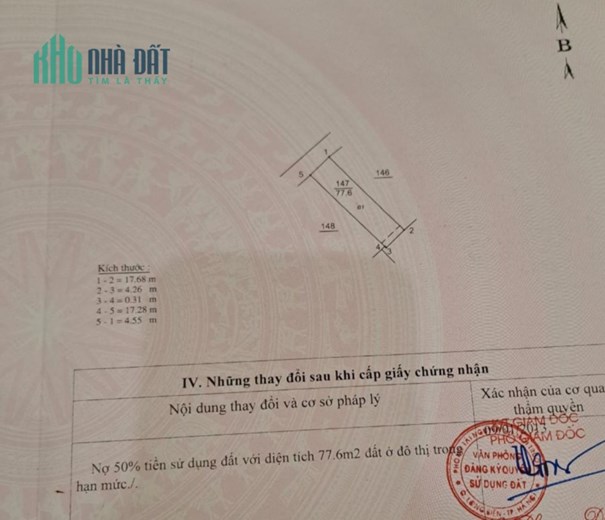 Bán nhà Đức Giang, Long Biên, 78m, MT 4.5m, ô tô, 5 tỷ 2