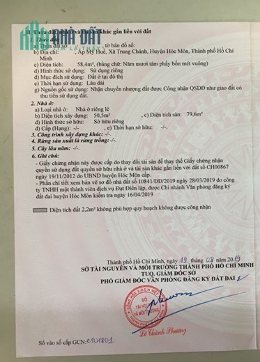 Bán Nhà Trung Chánh, 1/ Đường Trung Mỹ, Hẻm Xe Hơi, 4x15m, Shr