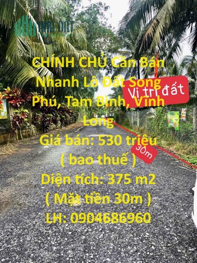 CHÍNH CHỦ Cần Bán Nhanh Lô Đất Song Phú - Gần KĐT Song Phú