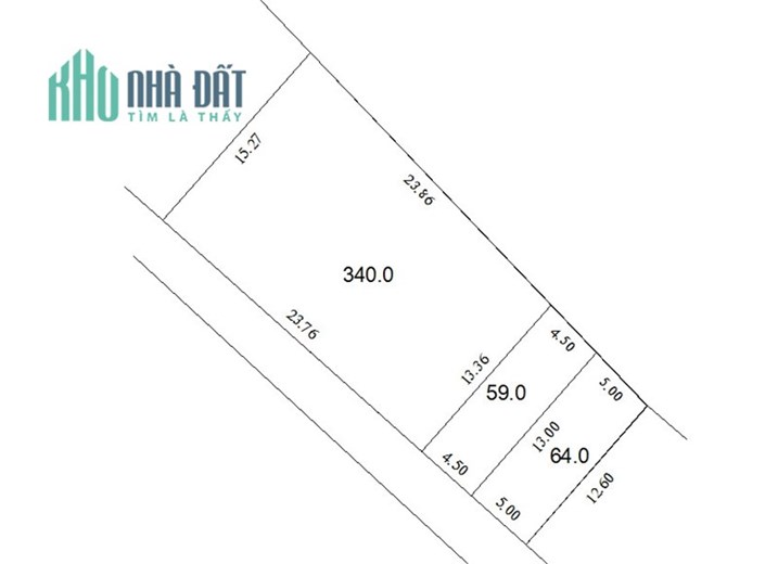 Chỉ từ 800tr sở hữu ngay lô đất trục chính, có thể kinh doanh nhỏ lẻ. Diện tích 59m²