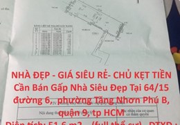 NHÀ ĐẸP - GIÁ SIÊU RẺ- CHỦ KẸT TIỀN Cần Bán Gấp Nhà Siêu Đẹp Tại Quận 9