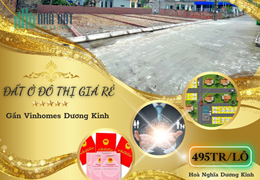 ☂ Chính chủ bán 2 lô đất ử đô thị tại trung tâm phường Hoà Nghĩa sát Vinhomes Dương Kinh