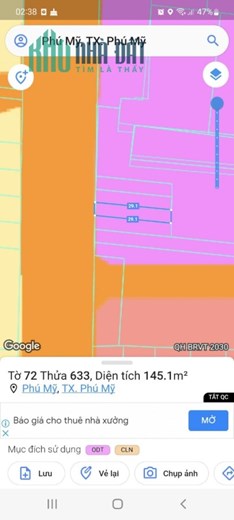 Bán 2 lô đất liền nhau tại Đường S rộng 32  trung tâm  Thị xã Phú Mỹ