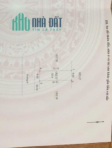 Bán lô đất đấu giá duy nhất tại Cự Khê Thanh Oai Hà Nội