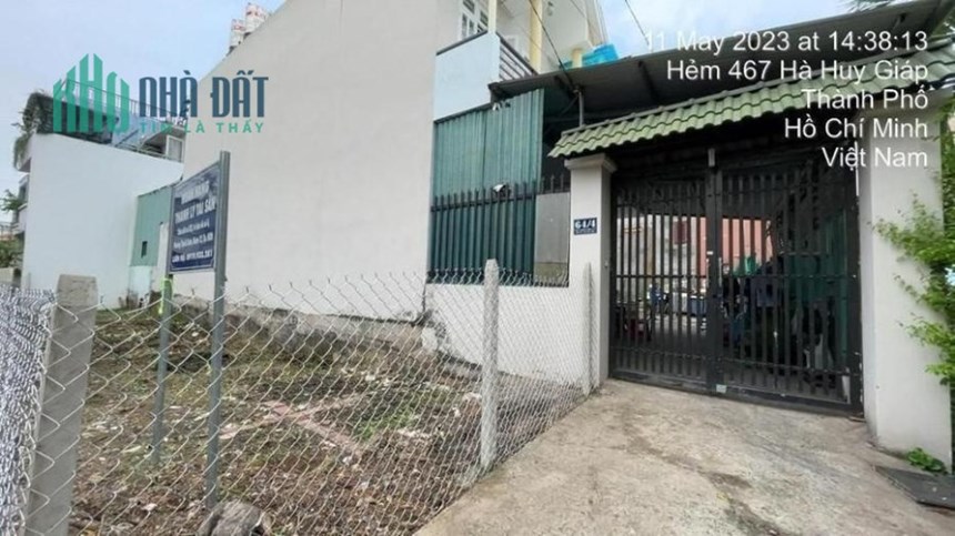 Bán đất có sổ hồng phường Thạnh Xuân, DT 105M2, Giá Nhỉnh 2 Tỷ, Gần Ngã Tư Gas