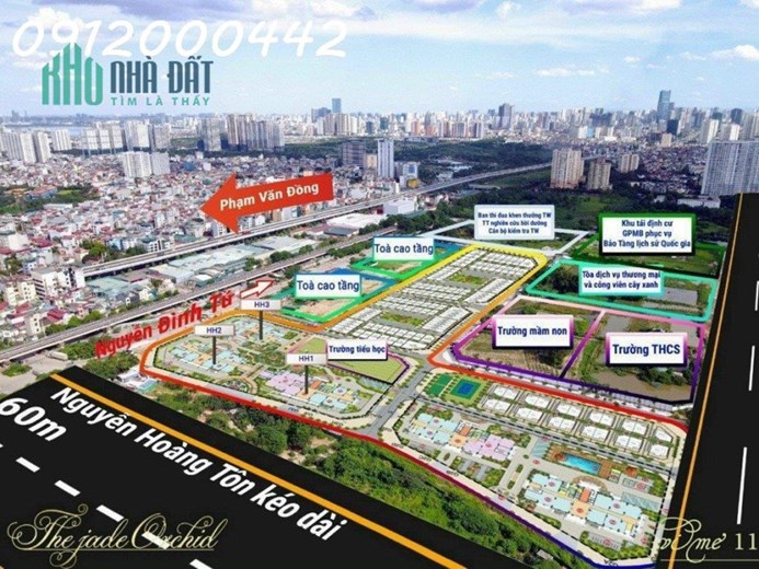 PKD CDT - Căn shophouse (liền kề) 120m2 mặt đường 17m The Jade Orrchid đối diện KĐT Ciputra Hà Nội