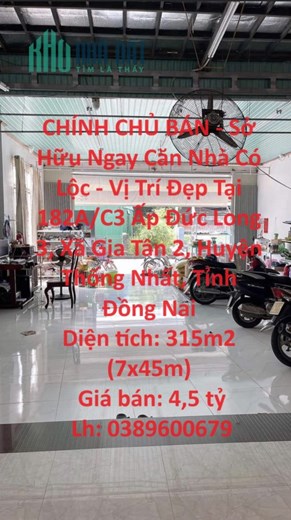 CHÍNH CHỦ BÁN - Sở Hữu Ngay Căn Nhà Có Lộc - Vị Trí Đẹp Tại Thống Nhất, Tỉnh Đồng Nai
