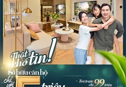 Căn hộ từ 900 triệu ngay lòng thành phố đông dân sầm uất bậc nhất Bình Dương