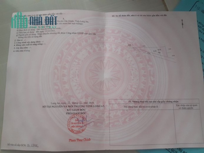 CẦN BÁN 762M2 ĐẤT GIÁ RẺ XÃ PHƯỚC LAI, HUYỆN CẦN GIUỘC, TỈNH LONG AN