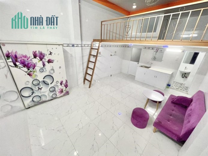 Phòng Bùi Đình Túy Full nội thất 25m2 có gác xếp