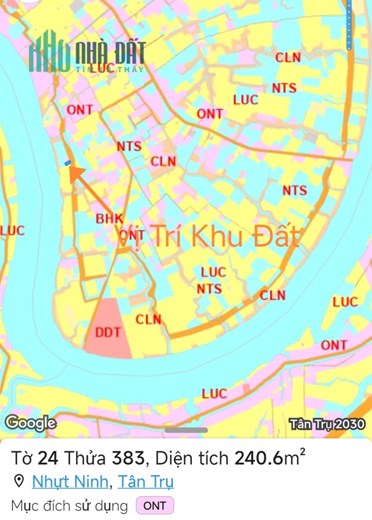 Bán gấp lô thổ mặt tiền đê bao xây nhà yến giá 1,05 tỷ