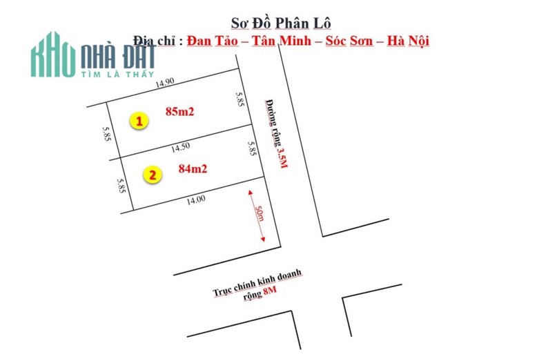 Chuyển Nhượng Lô Đất Đẹp Đẹp tại Đan Tảo, Tân Minh, Sóc Sơn, Hà Nội