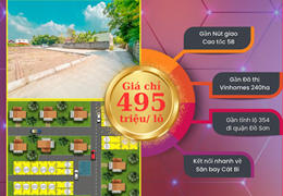 Bán đất sổ đỏ quận Dương Kinh giá 495 triệu/ lô