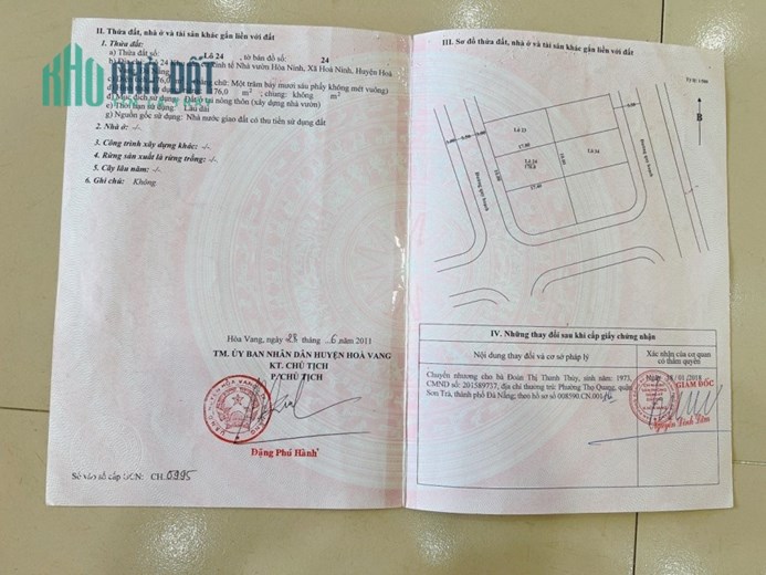 Chào Bán Em Biệt Thự Nhà Vườn Hoà Ninh siêu VIP, đấu lưng ĐT 602, Hòa Vang, Đà Nẵng.