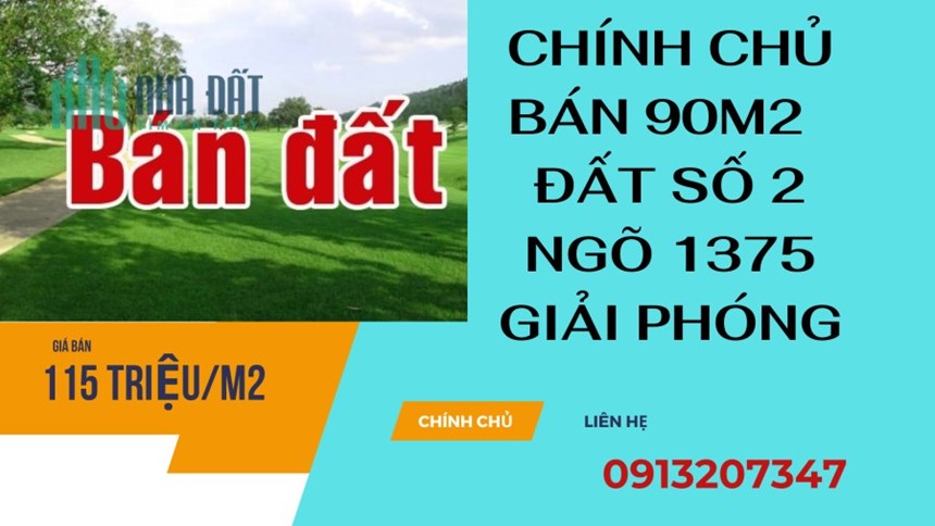Chính chủ cần bán gấp lô đất 90m2 ngõ 1375 Giải Phóng, Hoàng Mai, Hà Nội