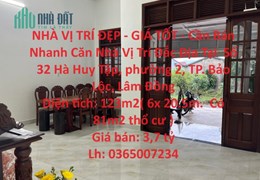 NHÀ VỊ TRÍ ĐẸP - GIÁ TỐT - Cần Bán Nhanh Căn Nhà Vị Trí Đắc Địa Tại Phường 2,  Bảo Lộc