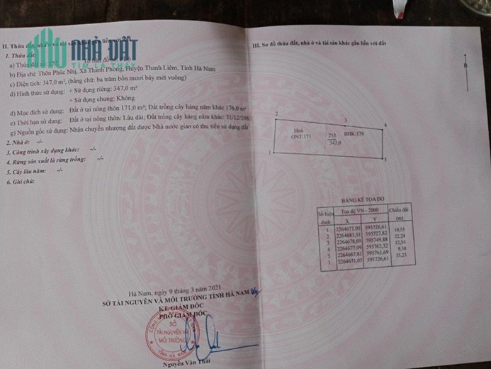 ĐẤT CHÍNH CHỦ - GIÁ TỐT - Cần Bán Nhanh Lô Đất tại  Thanh Liêm, Hà Nam