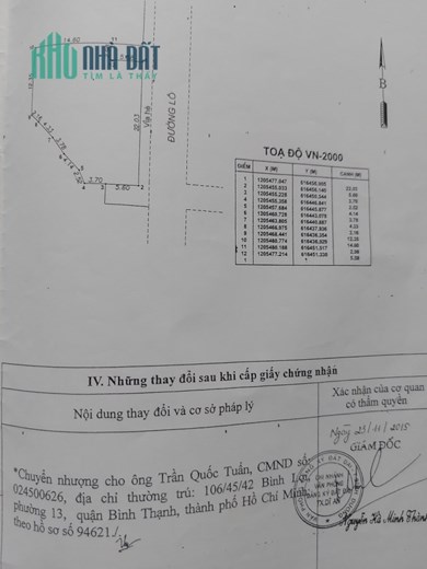BÁN Đất 2 MẶT TIỀN VIP KD - số 311 đường DT 743A, P. Bình Thắng, Dĩ An, Bình Dương.