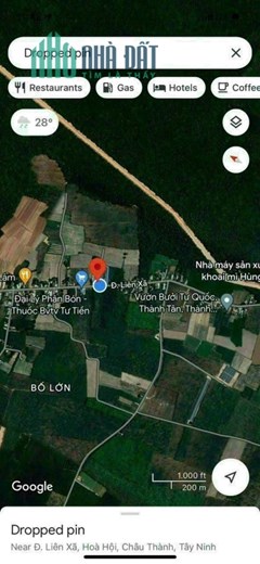 Bán lô đất mặt tiền Hương Lộ 7, Hoà Hội, H.Châu Thành, Tây Ninh 1,9tỷ