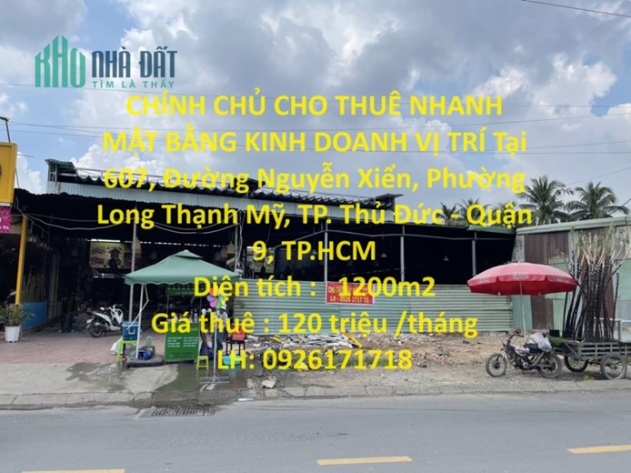CHÍNH CHỦ CHO THUÊ NHANH MẶT BẰNG KINH DOANH VỊ TRÍ Tại TP Thủ Đức - HCM