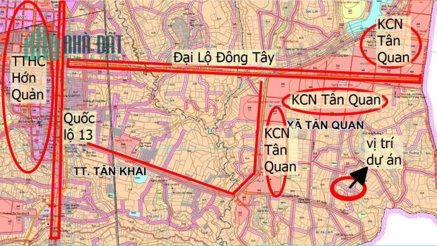 Đất mặt tiền đường nhựa 32m xuyên tâm KCN Tân Quan