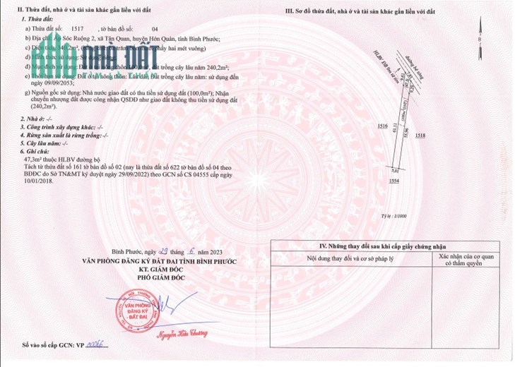 Đất mặt tiền đường nhựa 32m xuyên tâm KCN Tân Quan