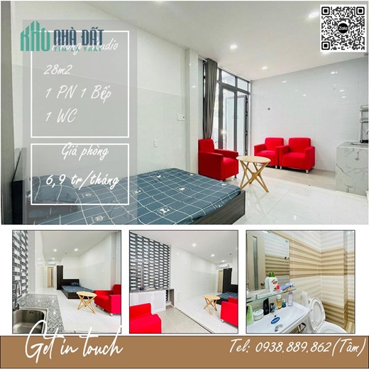 CHDV Thích Quảng Đức 28m2 full nội thất, có Thang máy