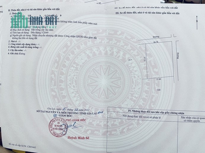 bán đất vườn ChưPRong Gia lai 1000m giá 260tr Sổ Hồng Riêng